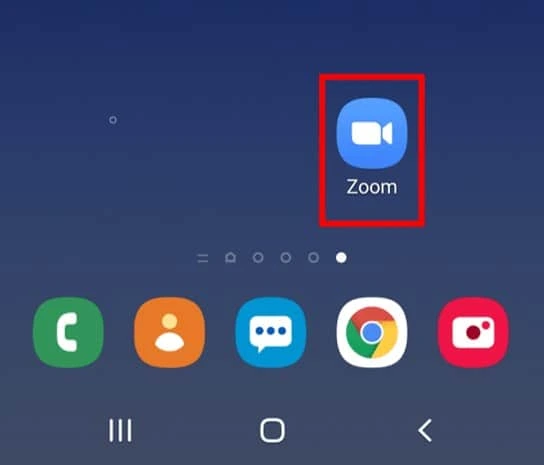 open Zoom app