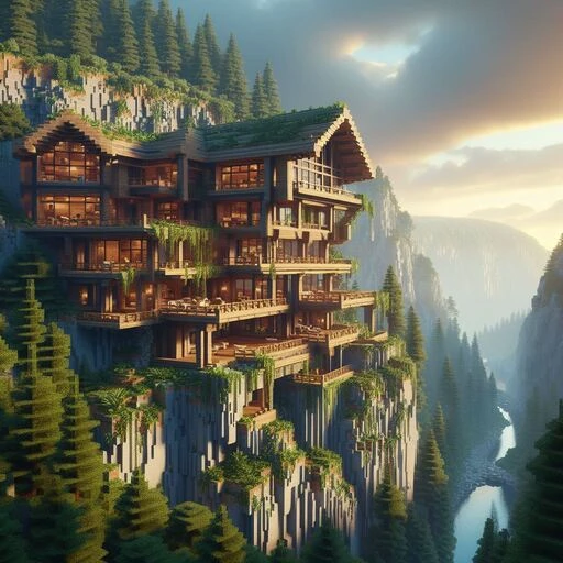 Mountain Retreat in MInecraft