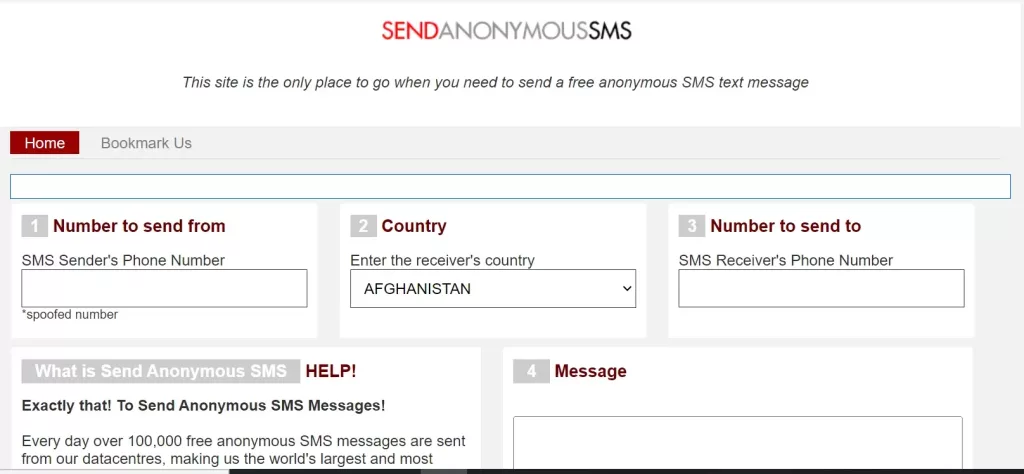 SendAnonymousSMS