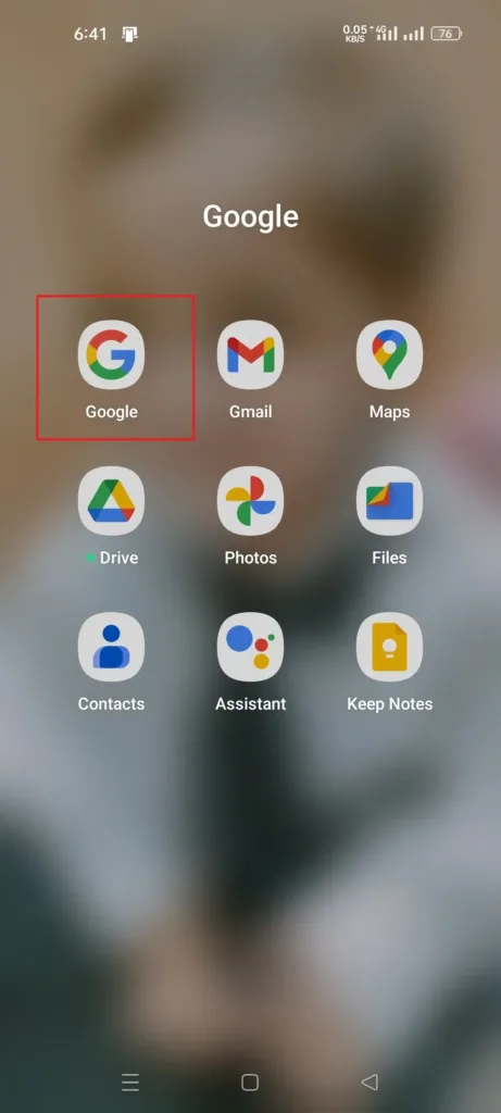 Open the Google app